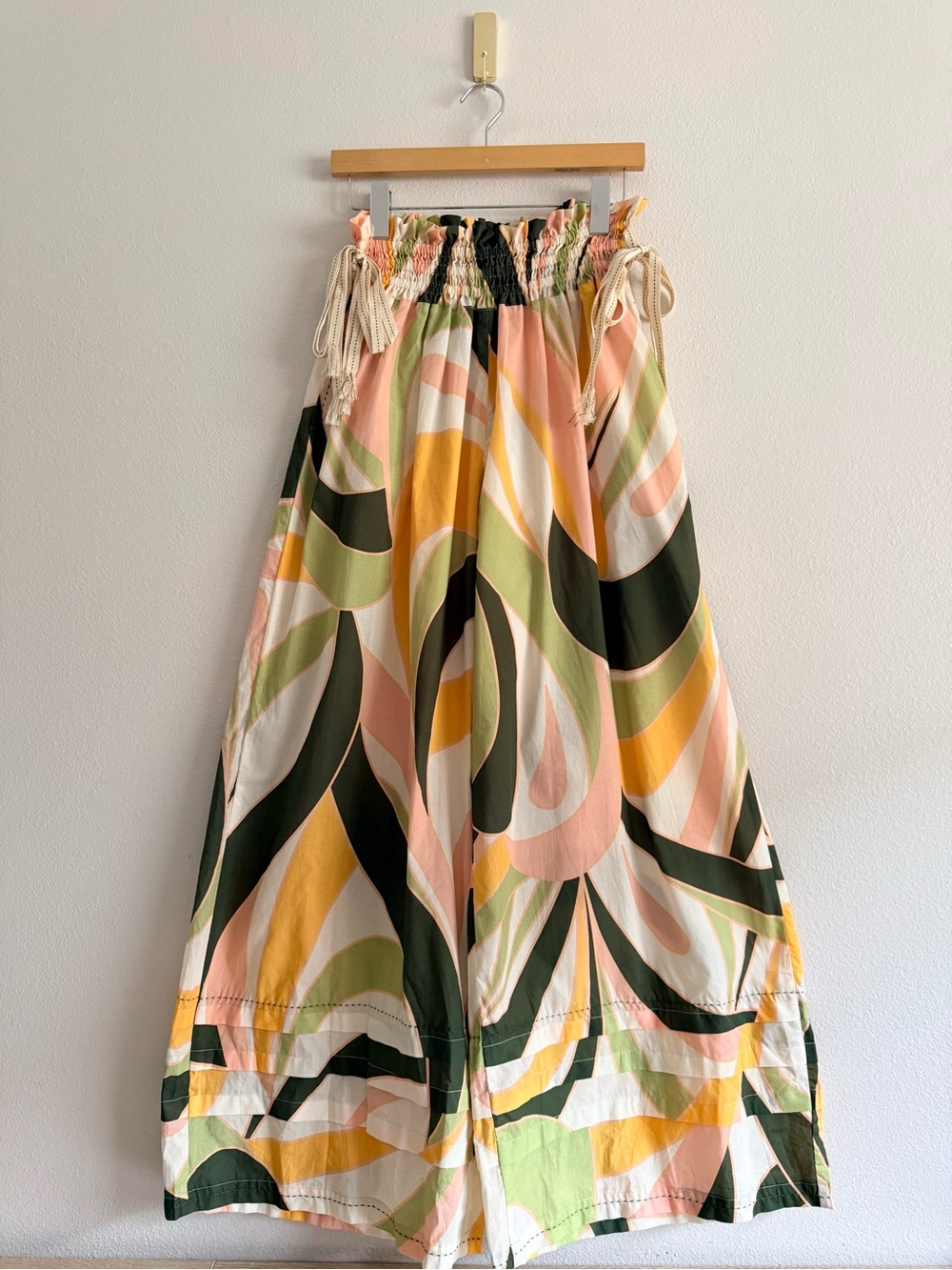 Agua Bendita Tatum Pants in Vitreo wide leg stretch waist Sz S
